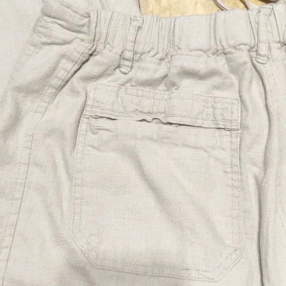 Just Living Light Gray8 Linen Wide Leg Drawstring Pants - Picture 8 of 16